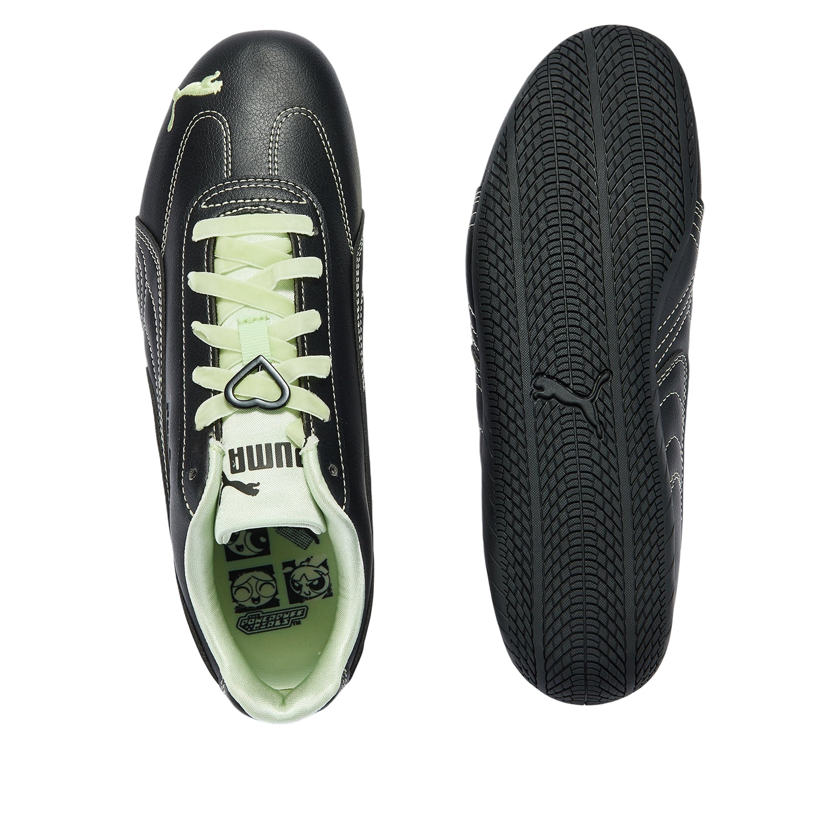 (WMNS) PUMA x Powerpuff Girls Speedcat 'Black Silver Green Illusion' 408101-01