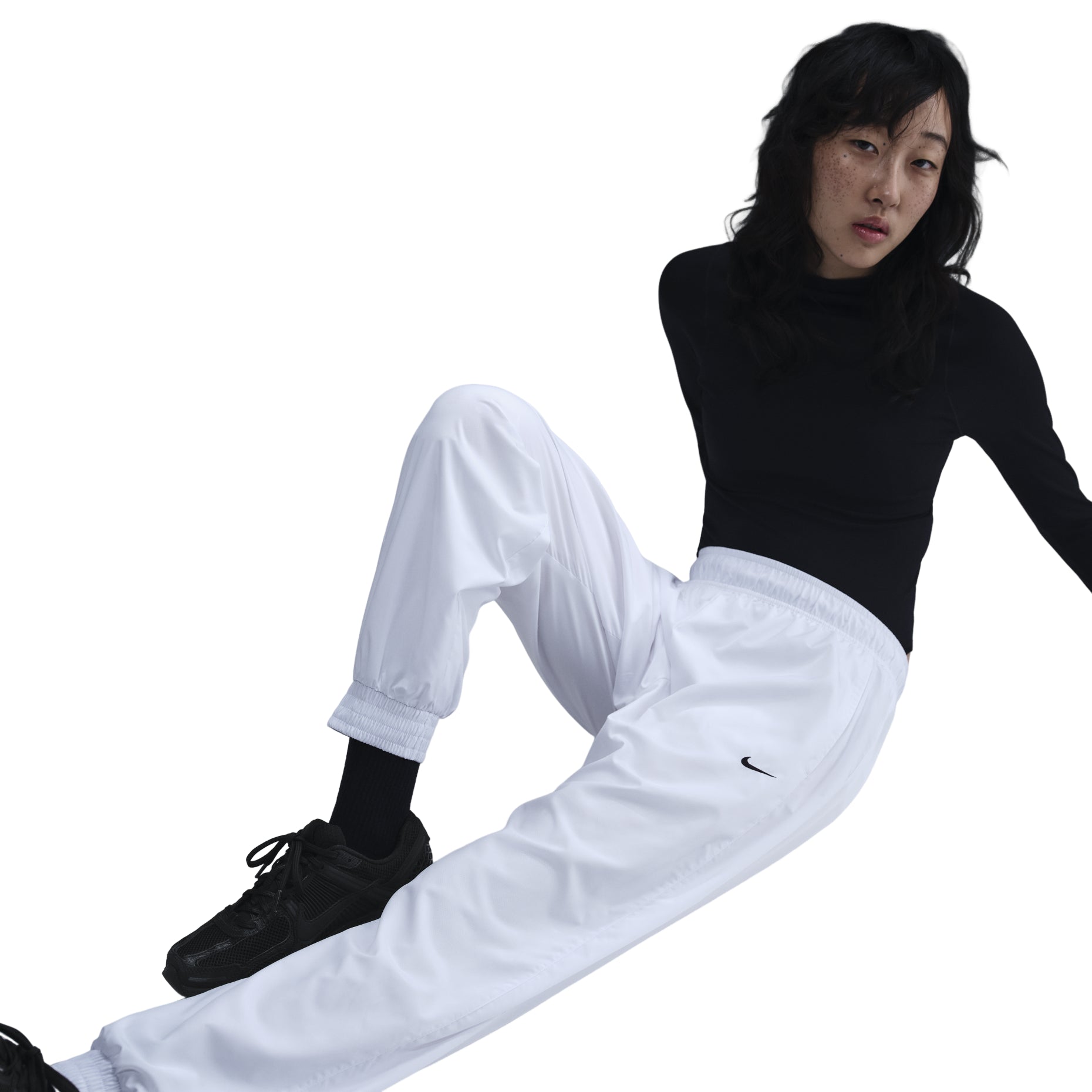 (WMNS) Nike Sportswear Classic Wovens UV Mid-Rise Loose Joggers Asia Sizing 'White' FV7661-100