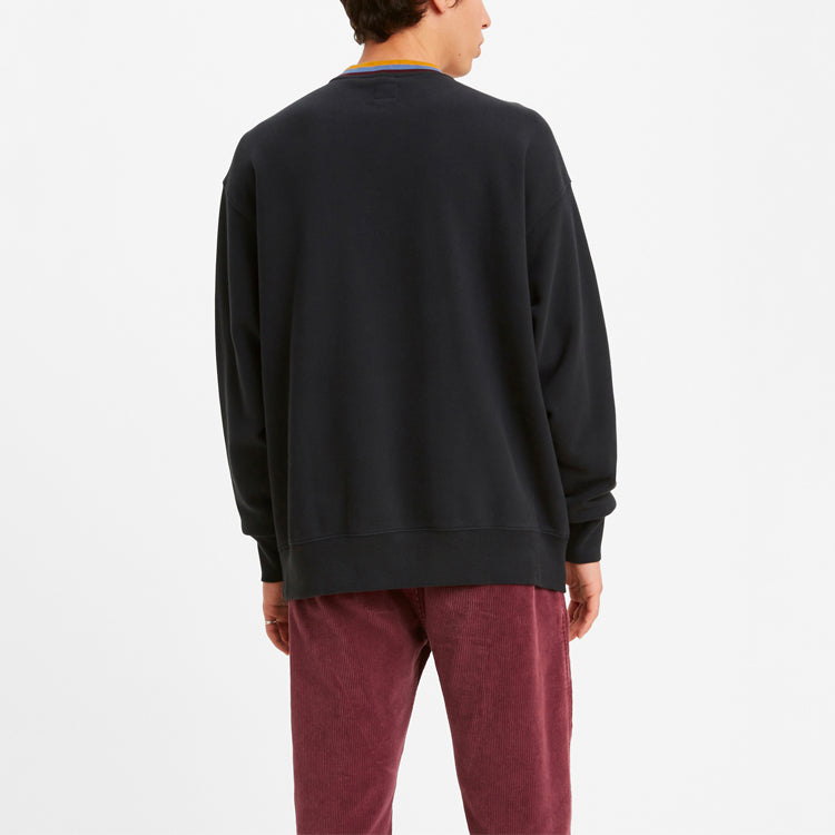 Men's Levis Alphabet Round Neck Pullover Black 54901-0000