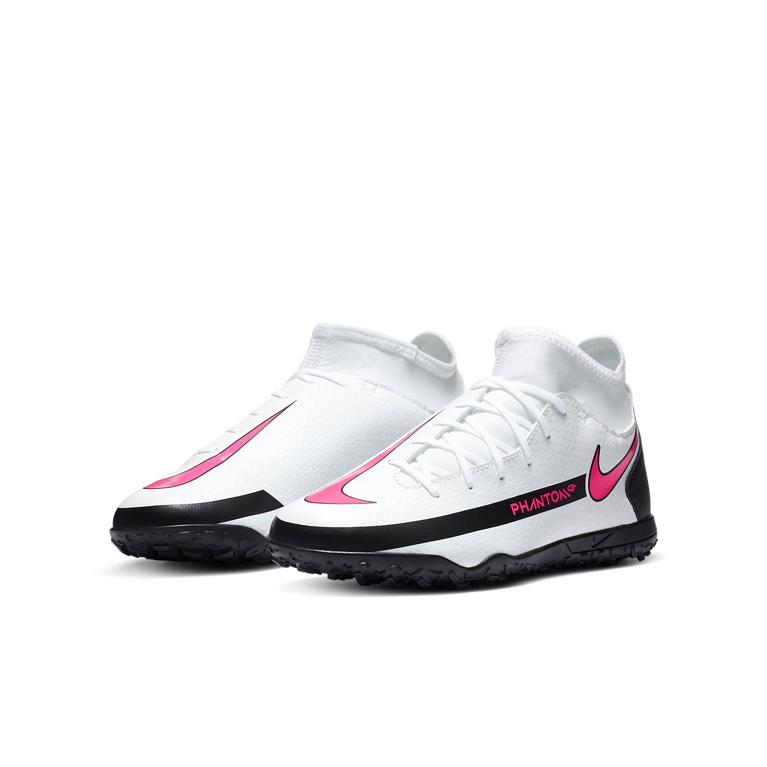 (GS) Nike Phantom GT Club DF TF 'White Pink Black' CW6729-160