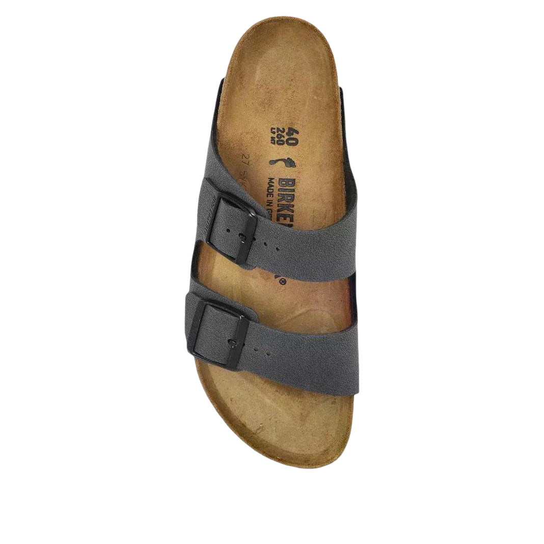 Birkenstock Arizona Birkibuc 'Velvet Gray Black Buckles' 1032023