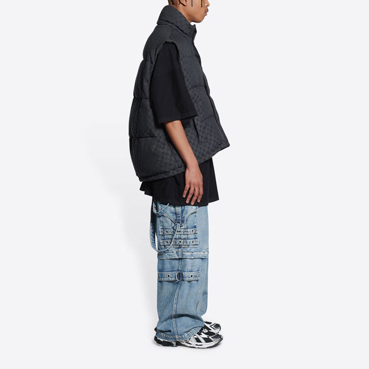 Balenciaga x Gucci The Hacker Project Hacker Cocoon Puffer Gilet Vest 'Black' 681884TLO531269