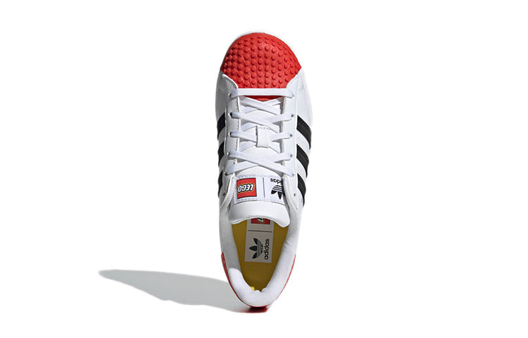 (GS) adidas LEGO x Superstar J 'Cloud White Red' H03955