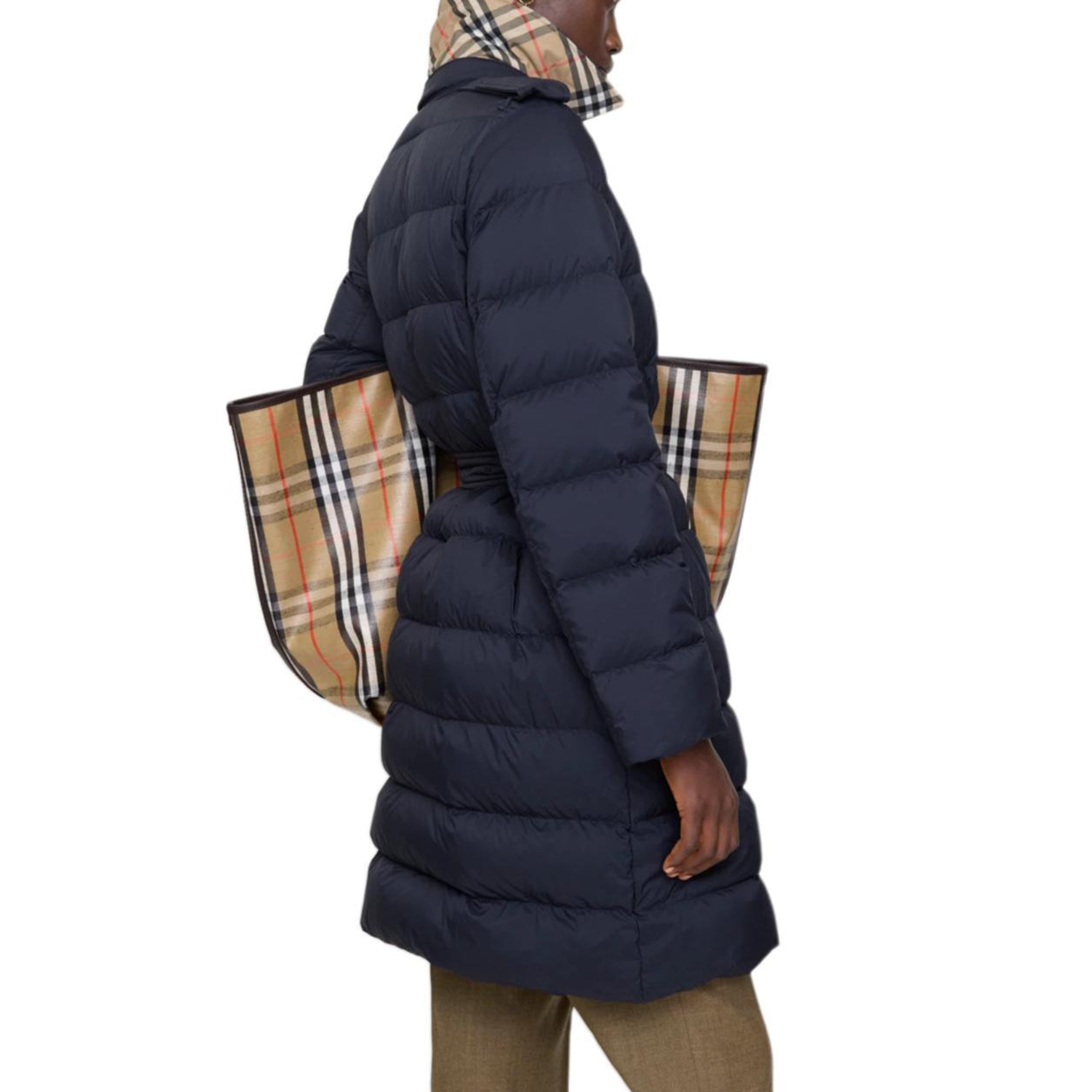 (WMNS) Burberry 25 Mid-length Nylon Hooded Puffer Coat 'Navy Blue' 81103141