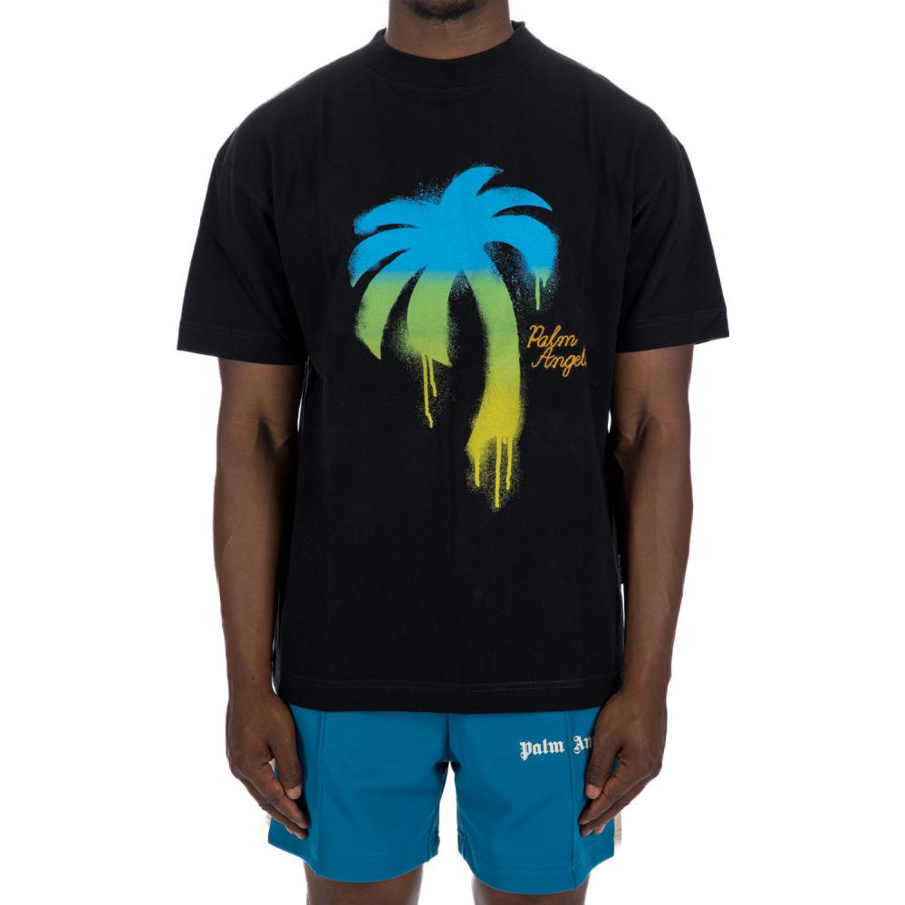 Palm Angels The Palm Classic T-Shirt 'Black Green' PMAA001F22JER0111055
