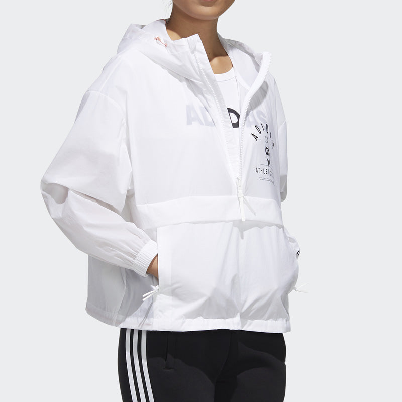 (WMNS) adidas PANDA ANORAK Sports Jacket White GL5630