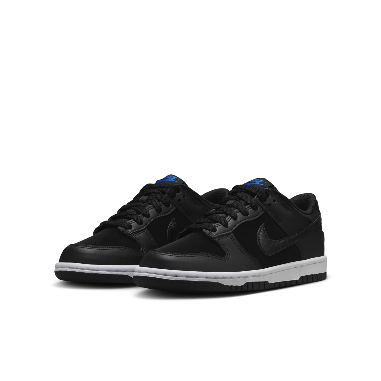 (GS) Nike Dunk Low 'Black Croc Swoosh' FV7472-001