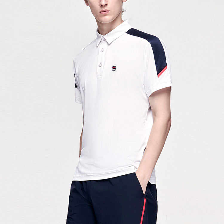 FILA Athletics Series Athleisure Casual Sports Short Sleeve polo White A11M123152F-WT