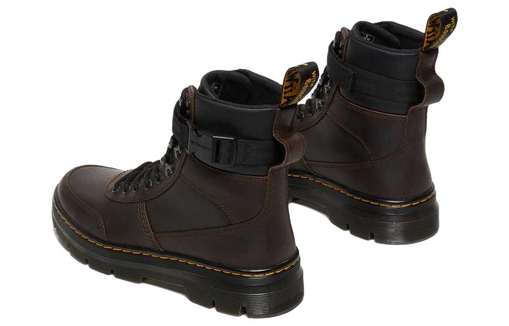 Dr.Martens Combs Tech Crazy Horse Leather Casual Boots 'Dark Brown Crazy Horse' 27804201