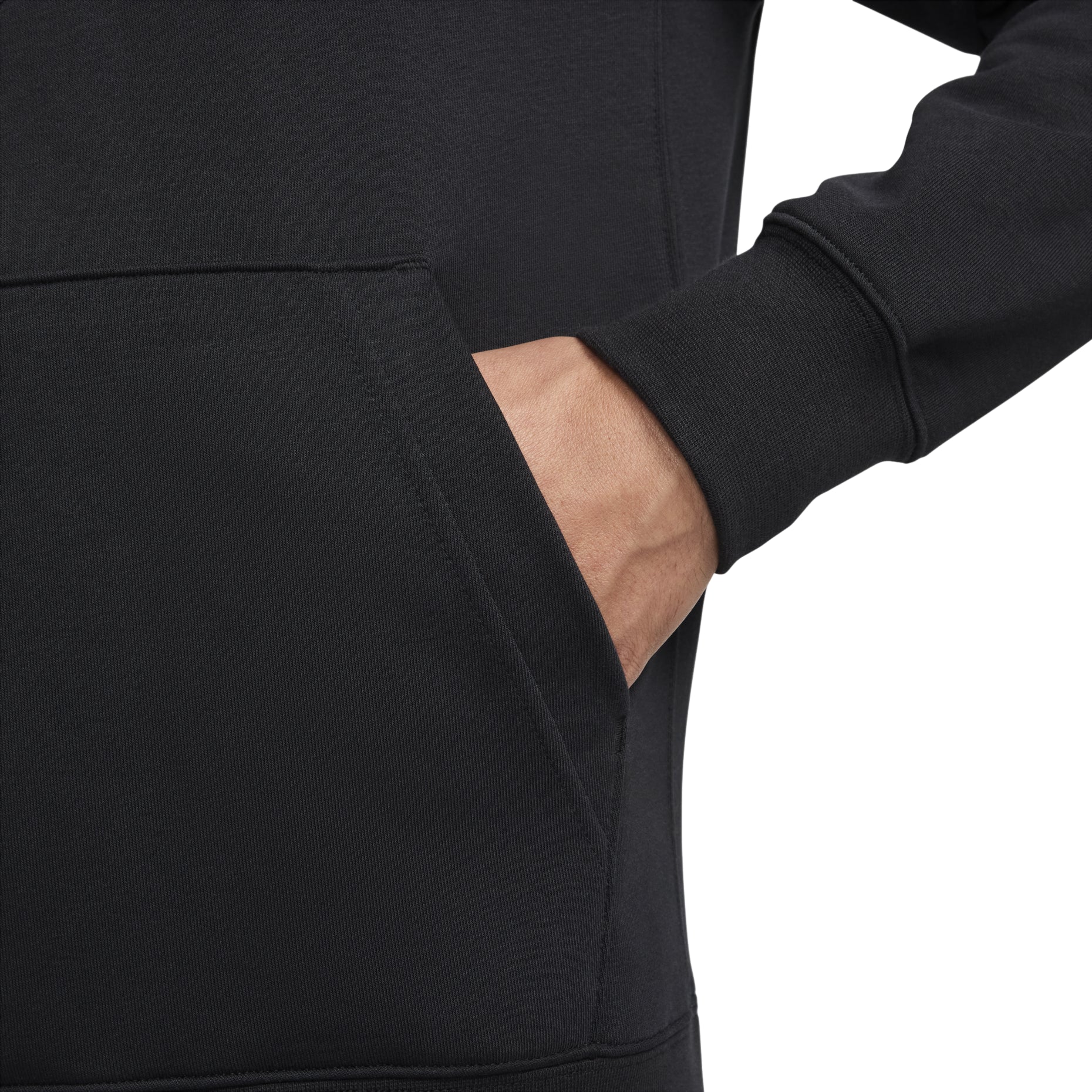 Nike Swoosh Dri-FIT French Terry Pullover Fitness Hoodie Asia Sizing 'Black White' FV9920-010