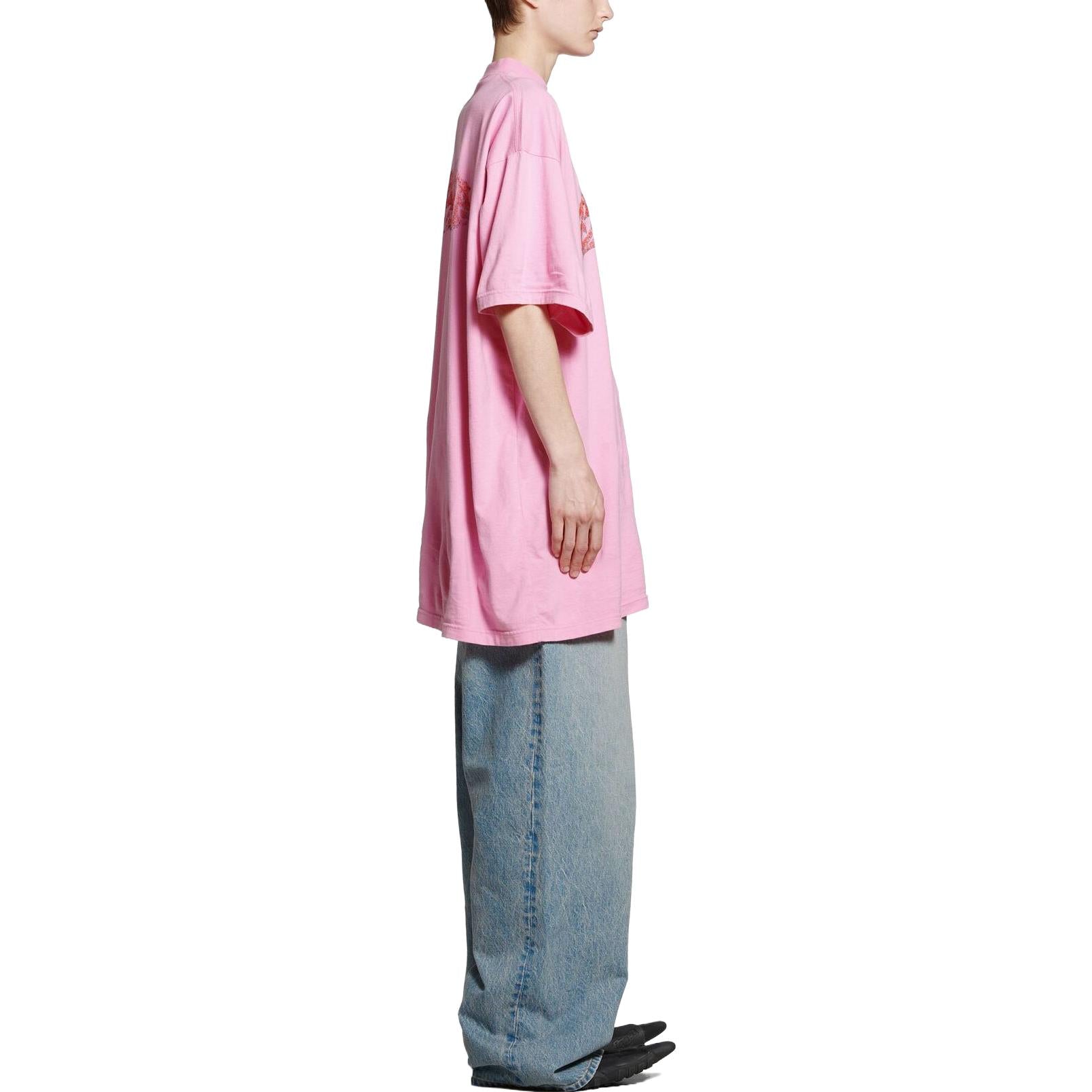 Balenciaga Offshore T-shirt Oversized 'Pink' 739028TPVM85960