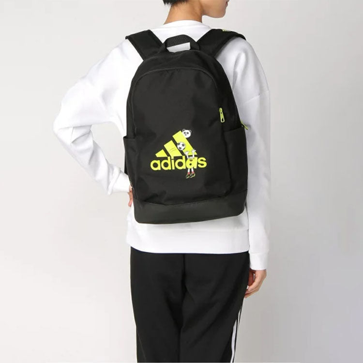 (GS) adidas Cleofus Graphic Classic Backpack 'Black Green' GJ0980