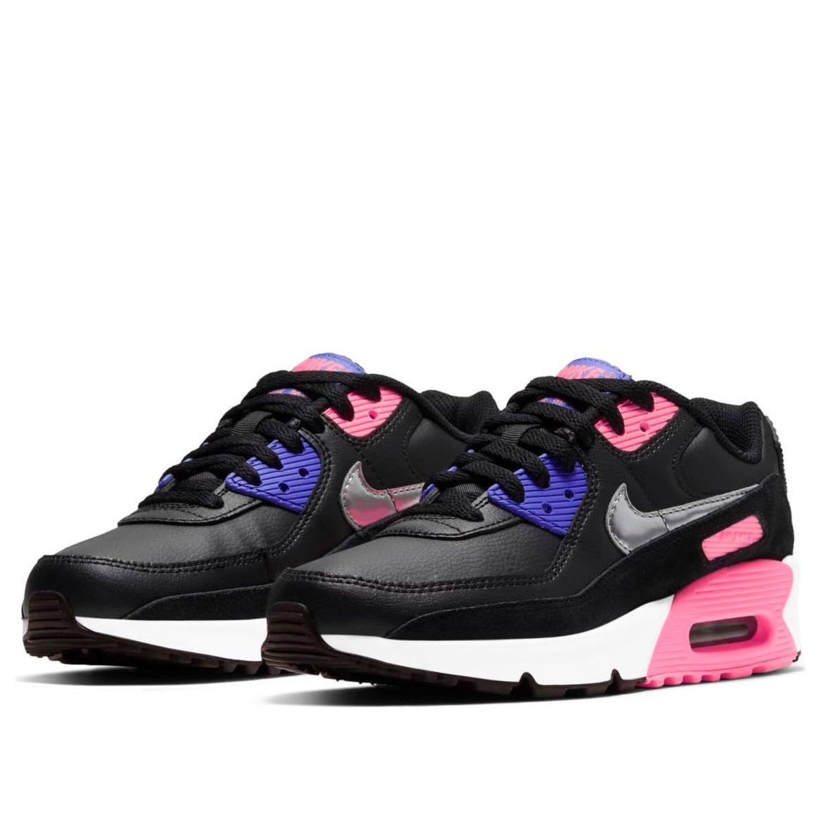 (GS) Nike Air Max 90 Leather 'Black Sunset Pulse' CD6864-011
