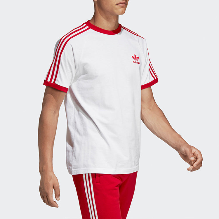 adidas originals Logo Sports Round Neck Short Sleeve White DY1533
