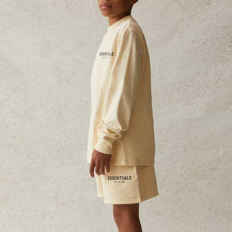 (GS) Fear of God Essentials SS21 Long Sleeve Tee Buttercream/Cream FOG-SS21-521