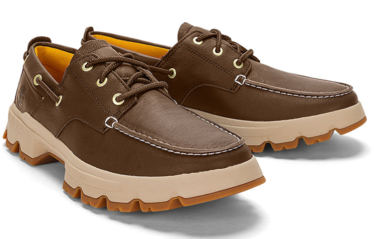 Timberland Greenstride Originals Ultra Leather Boat Shoes 'Dark Brown' A5RH4W