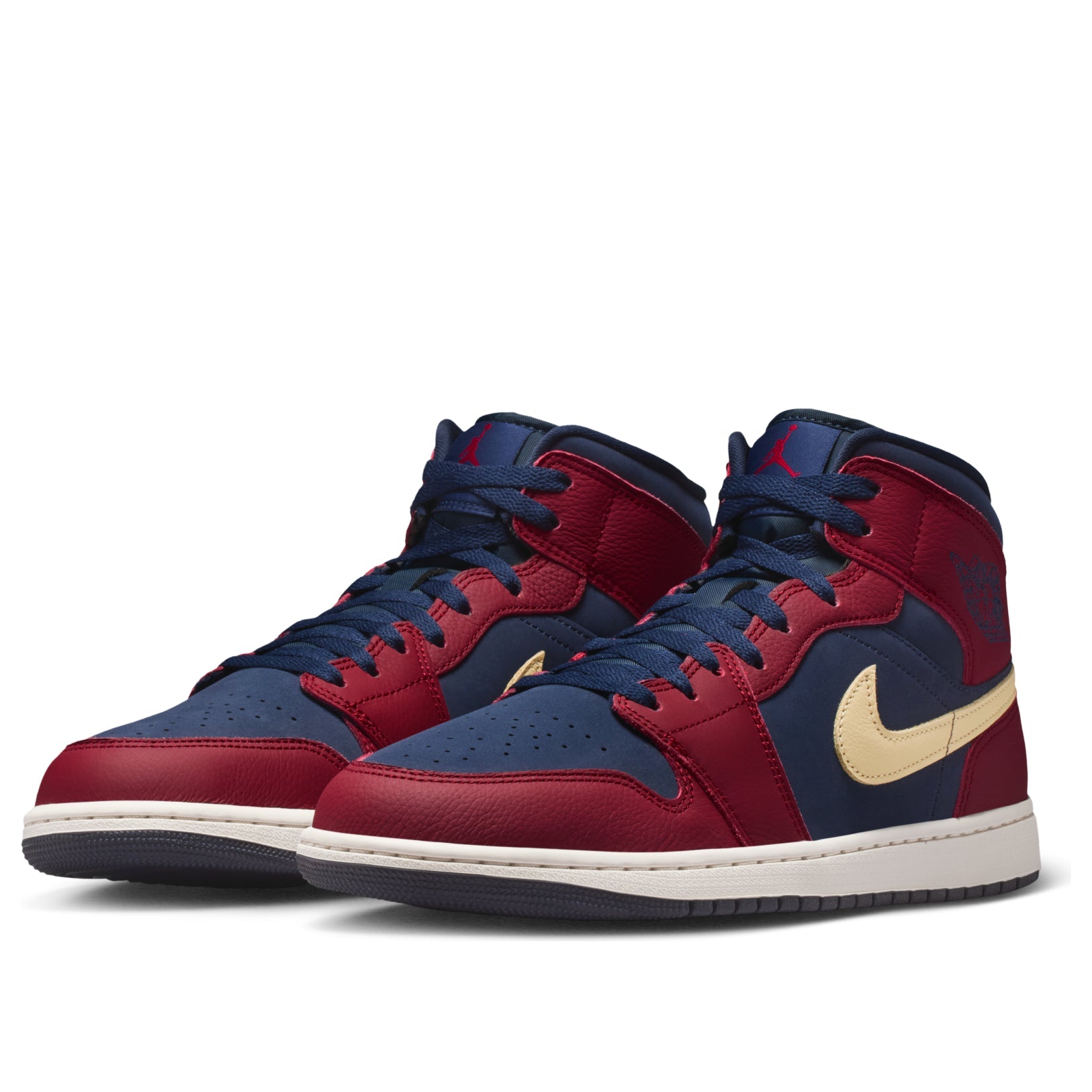Air Jordan 1 Mid 'Team Red Obsidian' IO7449-600