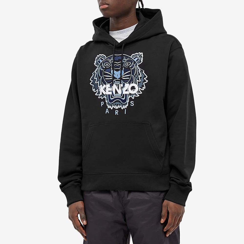 KENZO SS21 Tiger Head Long Sleeve Male Black FB55SW3104XA-99