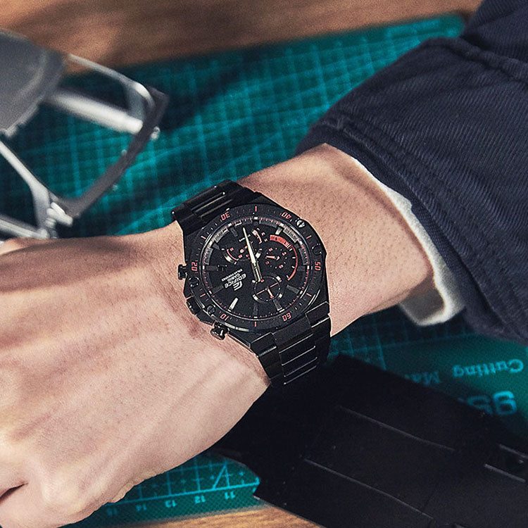 CASIO Waterproof EDIFICE Sapphire Crystal Solar Powered Limited Edition Mens Black Analog EFS-S560YDC-1APRD