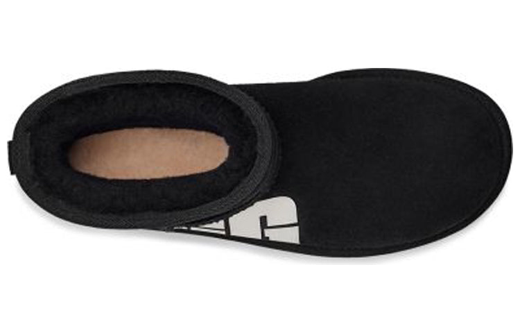 (WMNS) UGG Mini Broken Logo Boot 'Black White' 1127051-BLK