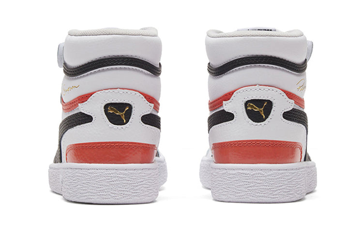 (PS) PUMA Ralph Sampson Mid Autumn Casual Shoes White/Black/Red 373811-01