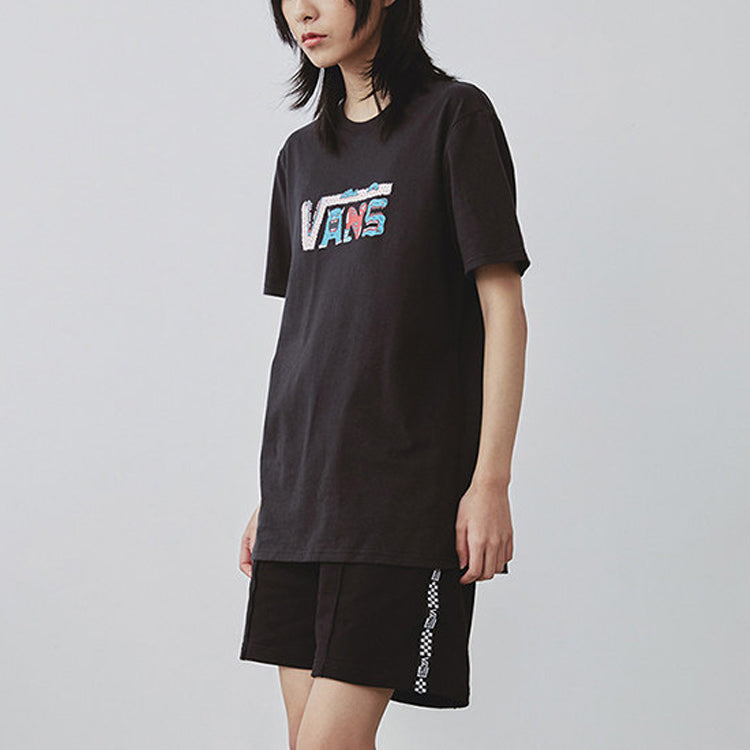 (WMNS) Vans x Mooncasket Casual Short Sleeve Black VN0A4MNMBLK1