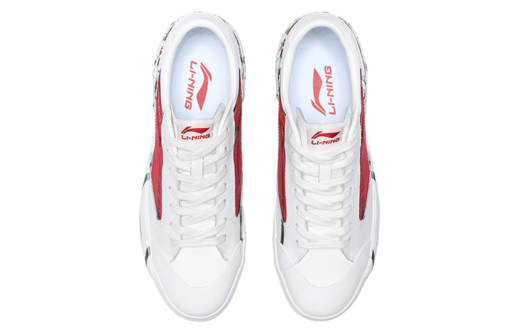 Li-Ning Weiwu Paris Fashion Week Vintage Shoes 'White Red' AECR037-3