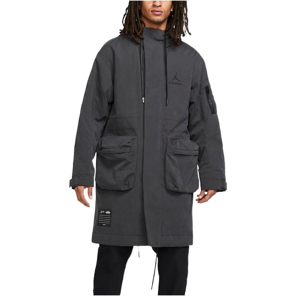 Air Jordan x A Ma Maniere Hooded Trench Coat Asia Sizing 'Grey' DJ9757-010