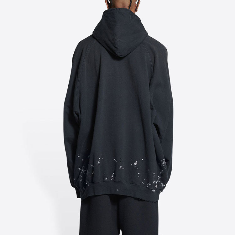 Balenciaga SBalenciaga Metallica Hoodie Oversized Fit 'Black Orange' 697879TMV891055