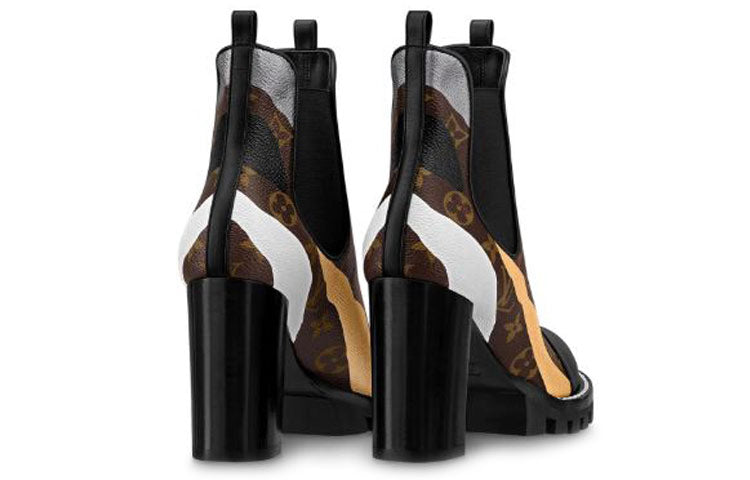 (WMNS) LOUIS VUITTON LV x LOL Star Trail Small Cowhide Ankle boots Black Brown 1A7VIU