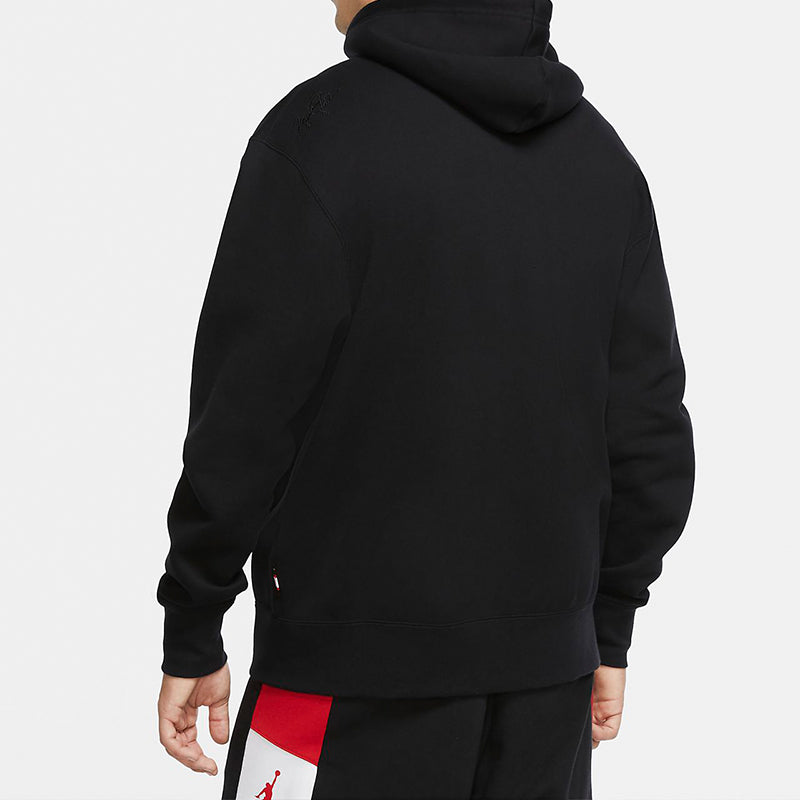 Air Jordan Flight Fleece Cardigan hooded Casual Sports Jacket Black CV6145-010