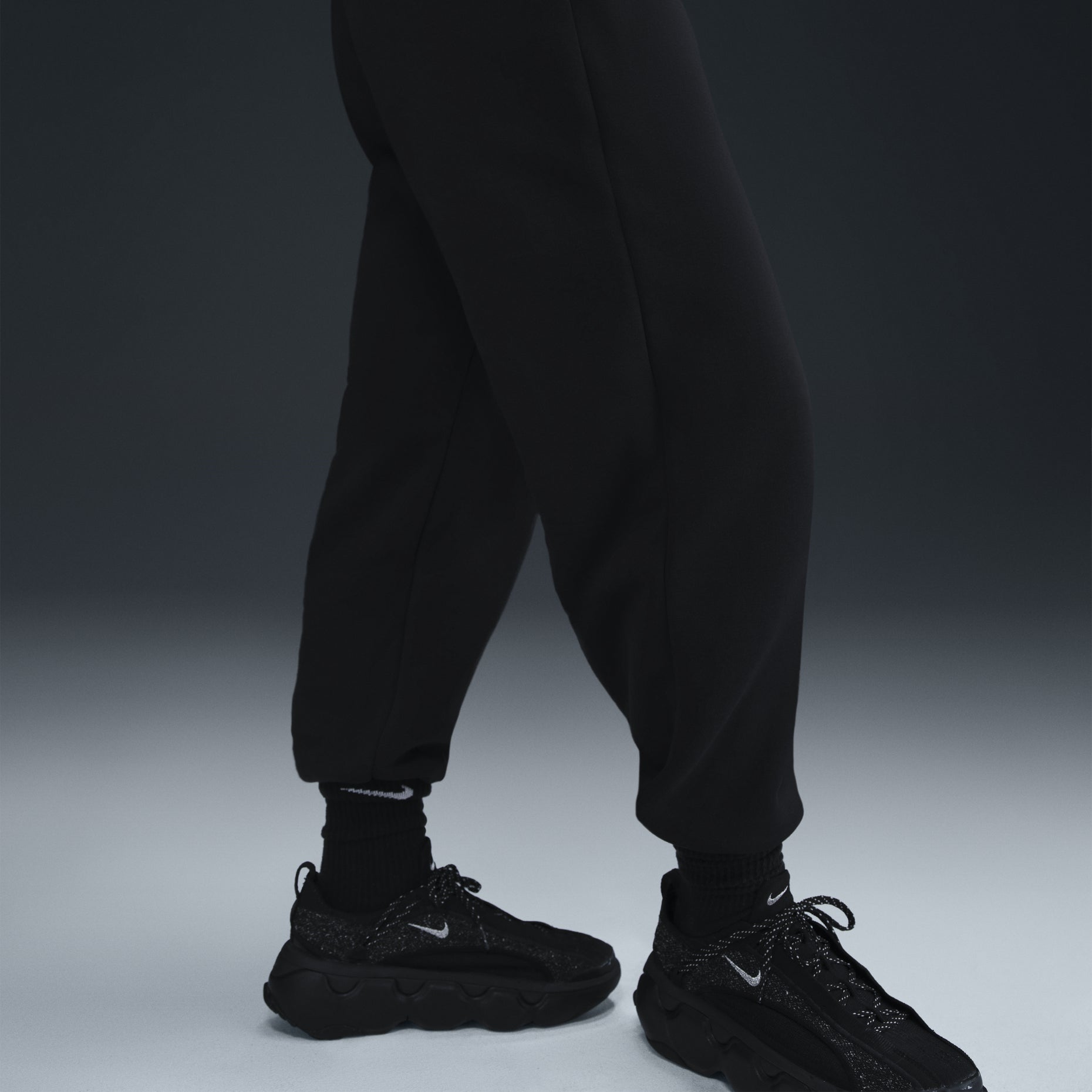 (WMNS) Nike Sportswear Phoenix Fleece High Waisted Oversized Sweatpants Asia Sizing 'Black' FZ5997-010