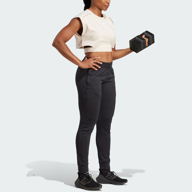 (WMNS) adidas Power Crop Aeroready Sleeveless T-Shirt 'Linen White' IM2707