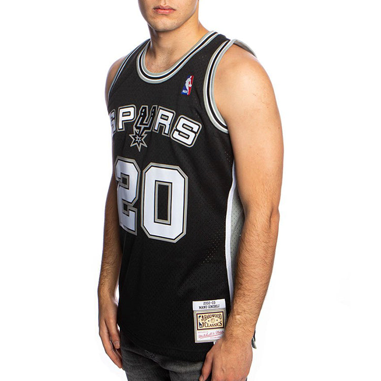 Mitchell & Ness NBA Swingman Jersey 'San Antonio Spurs -Manu Ginobili 2002-03' SMJYAC18102-SASBLCK02MGN