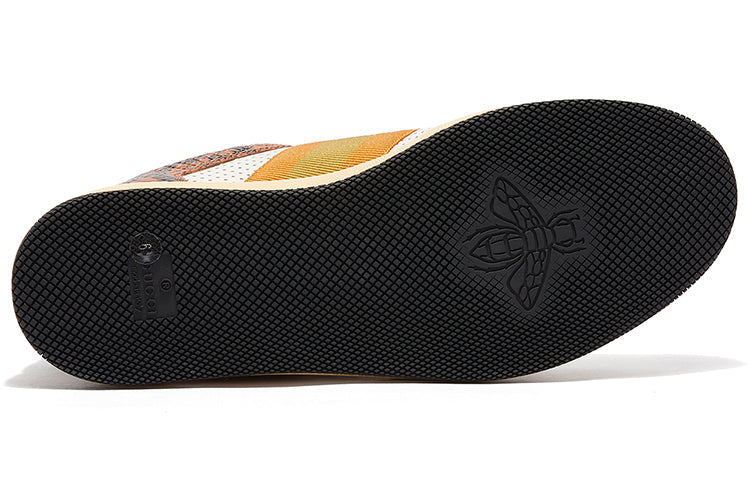 Gucci Screener Python-embossed Leather Sneakers 'Orange Black White' 698605-19YC0-7761
