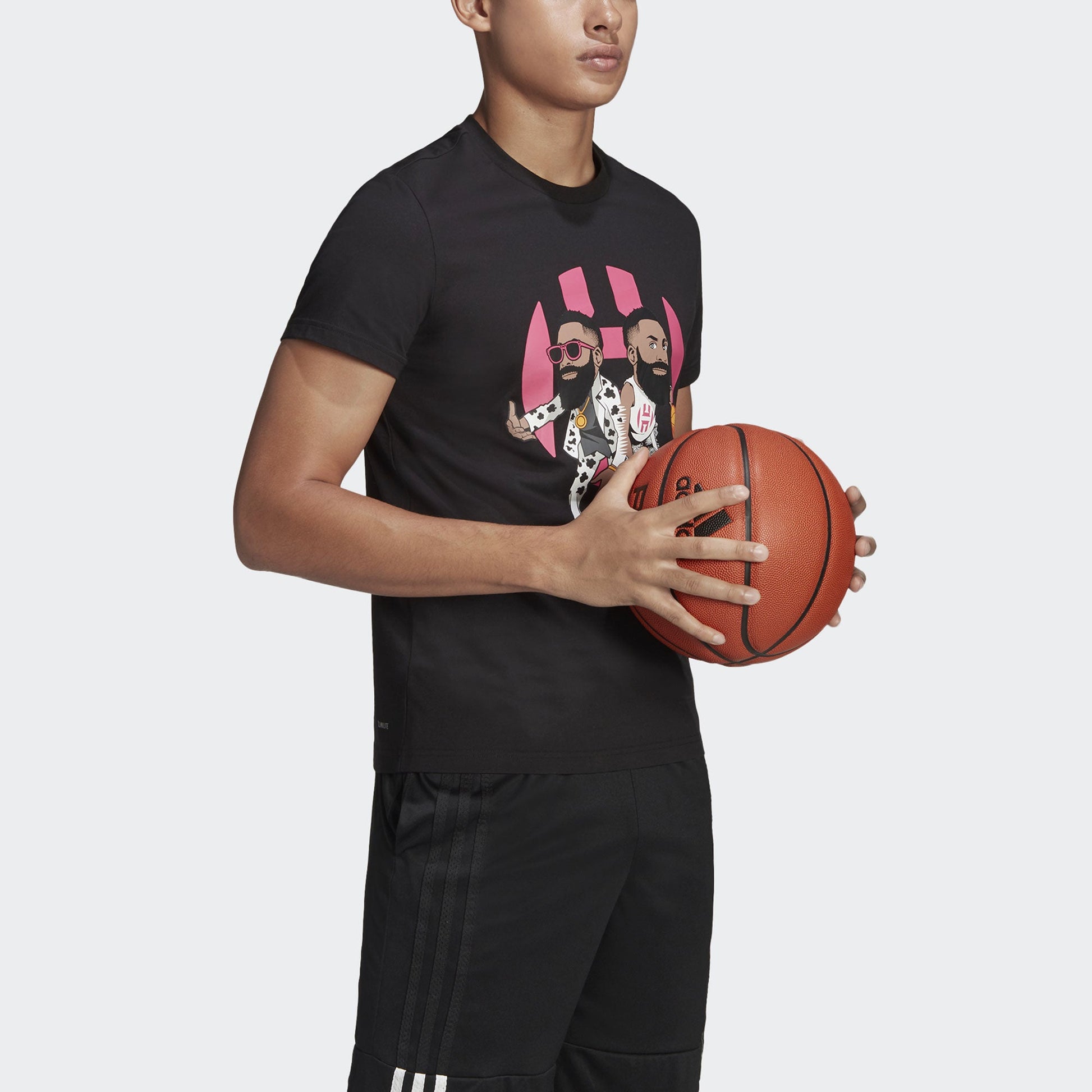 adidas HRDN GEEK UP Series Basketball Short Sleeve Black DX6930