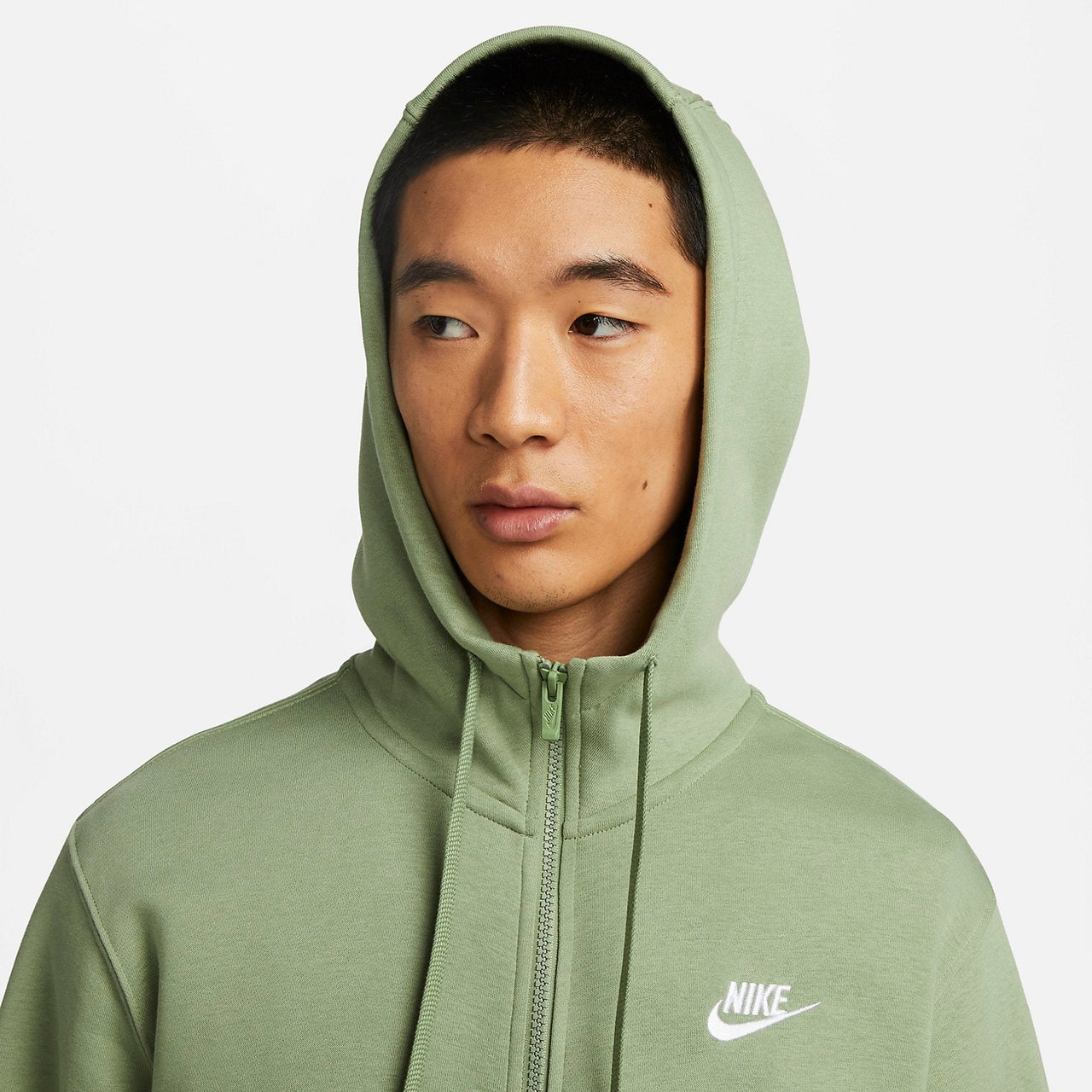 Nike Sportswear Club Fleece Full-Zip Hoodie 'Green' BV2646-386