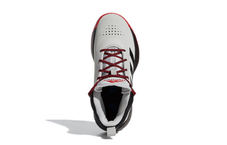 (GS) adidas Cross Em Up 5 K 'Grey Black Red' FV7426