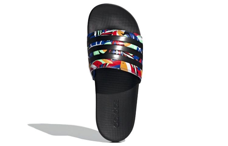 (WMNS) adidas Adilette Comfort 'Farm Rio Prints - Black Royal Blue' FW7255