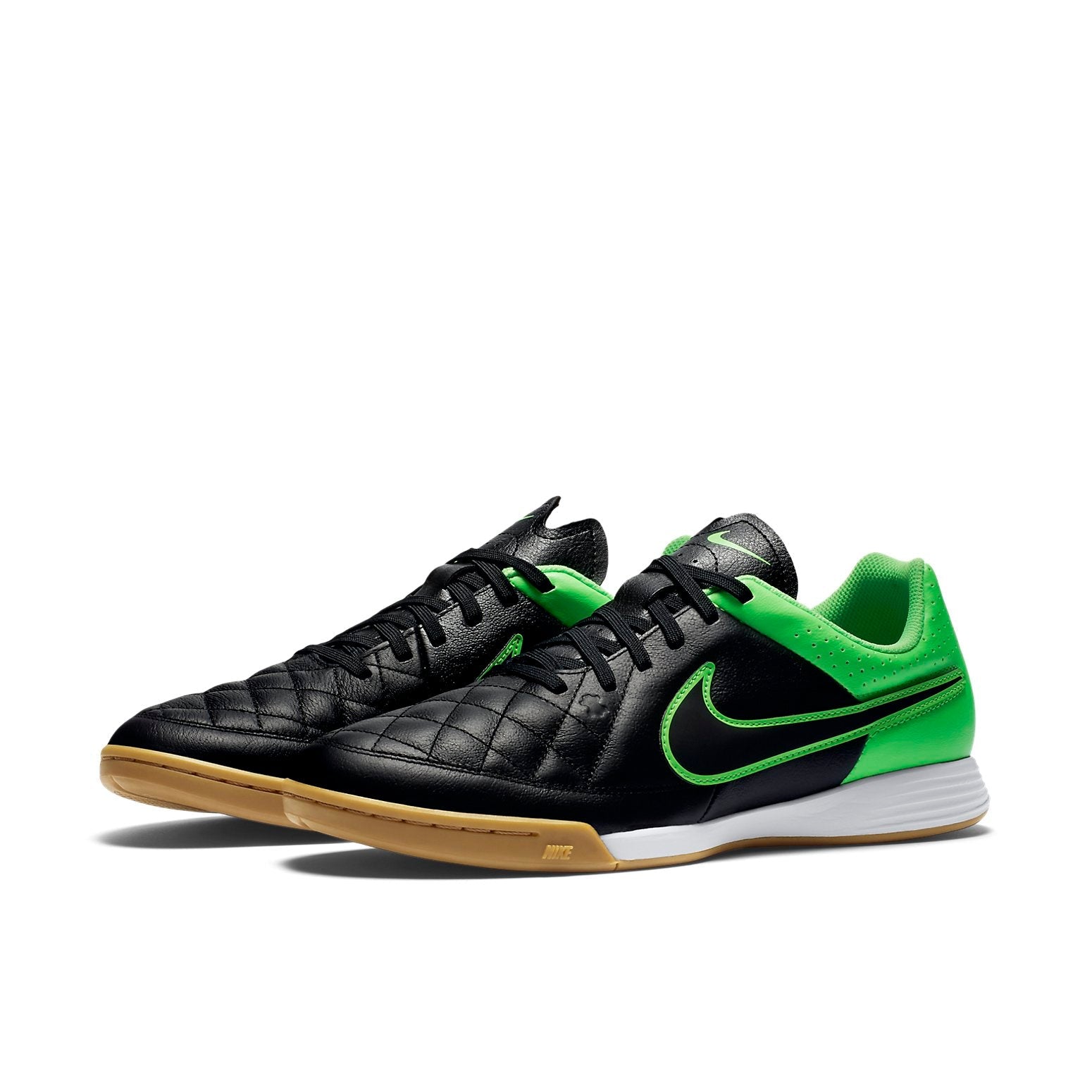 Nike Tiempo Genio Leather IC 'Black Green' 631283-003