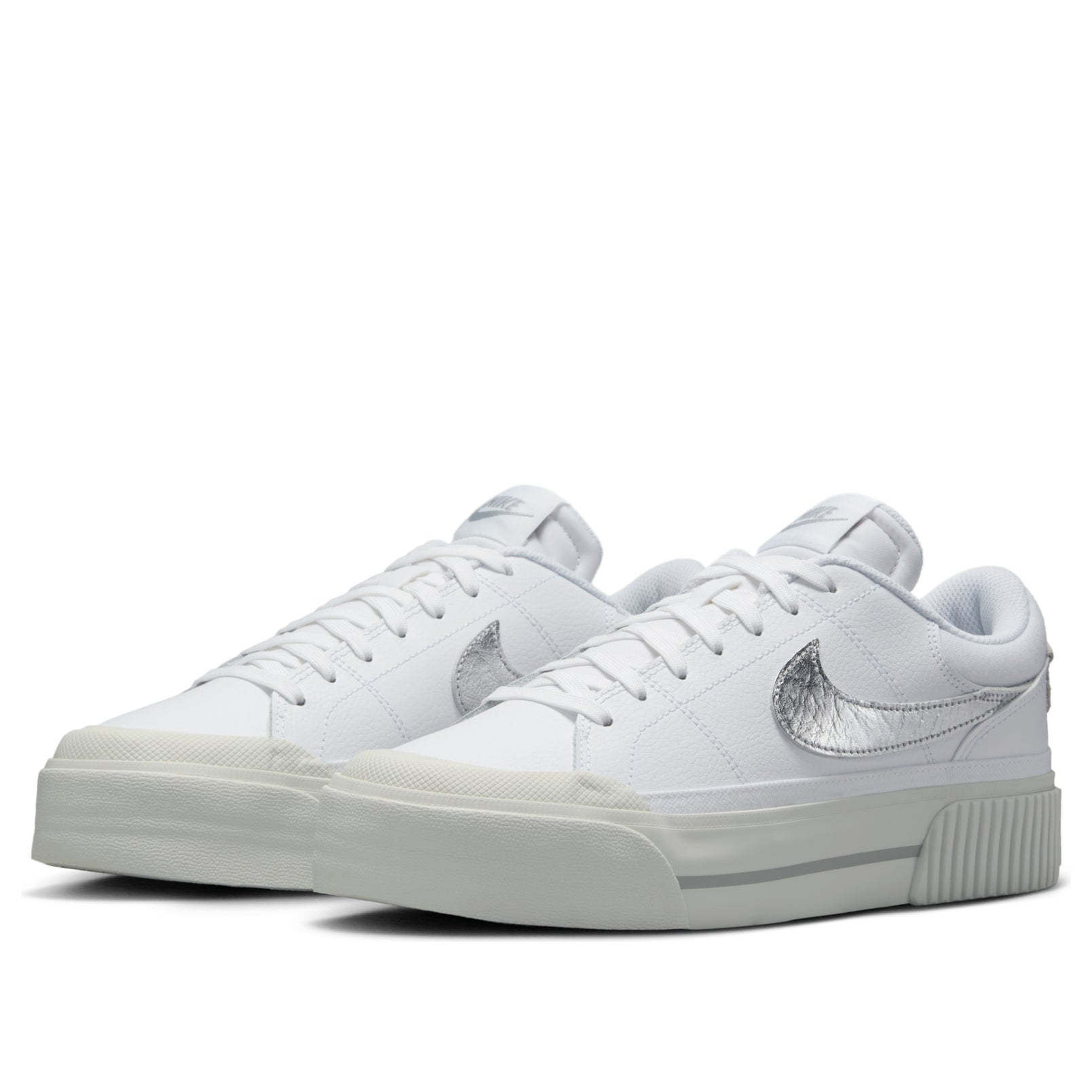 (WMNS) Nike Court Legacy Lift 'White Metallic Silver' HQ2307-100