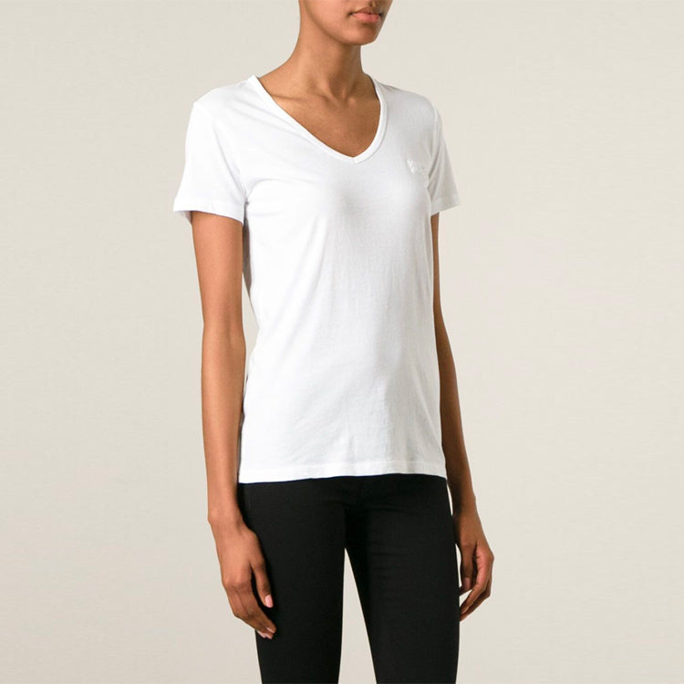 Burberry V-Collar Embroidery SymbolShort-sleeved White 39684491