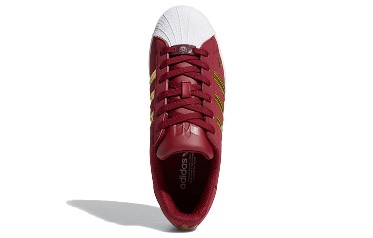 (WMNS) adidas Superstar 'Burgundy Gold Metallic' FZ2119