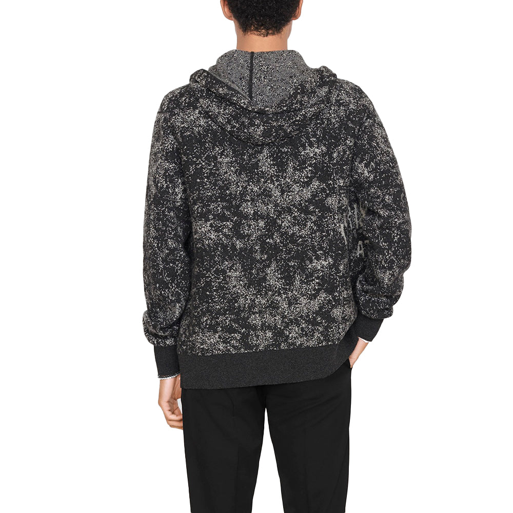 Men's DIOR Logo Pattern Knit Zipper Gray 043M217AT218-C888