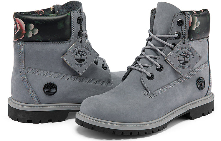 (WMNS) Timberland 6 Inch Heritage Waterproof Boot 'Medium Grey with Floral' A2GAFW
