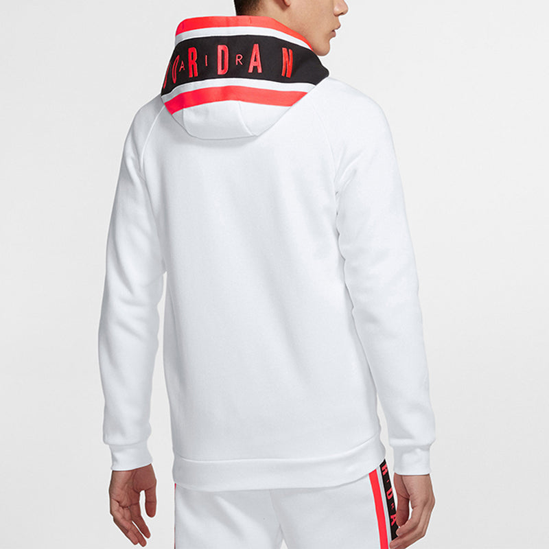 Air Jordan Knit Cozy Breathable Athleisure Casual Sports Fleece Lined Jacket White BQ5650-100