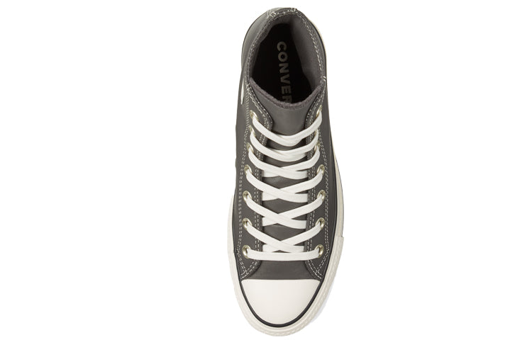 (WMNS) Converse Chuck Taylor All Star Platform Leather High Top Thick Sole Grey 'Gray White' 565867C