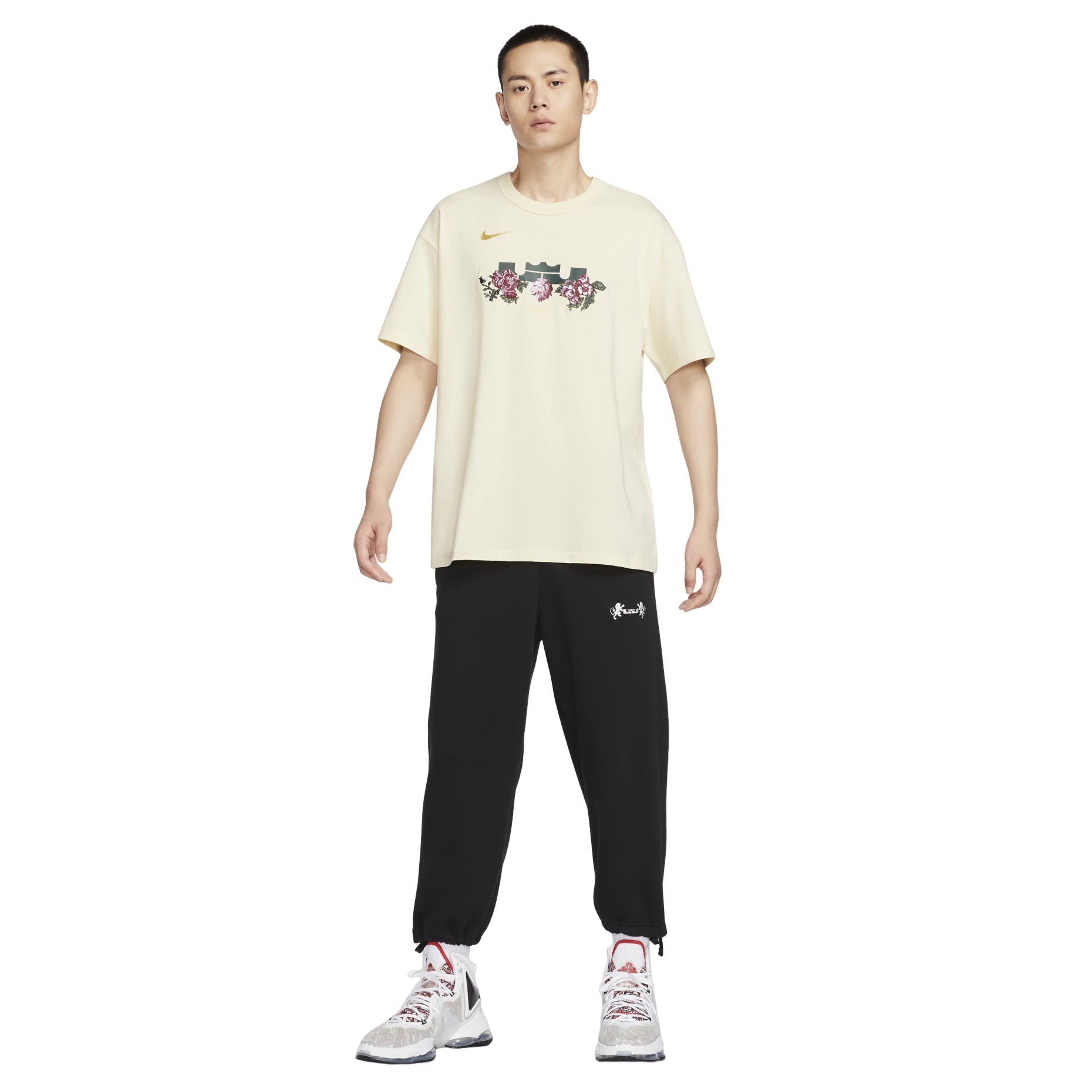 Nike LeBron Max90 Basketball T-Shirt Asia Sizing 'Coconut Milk' FZ8074-113