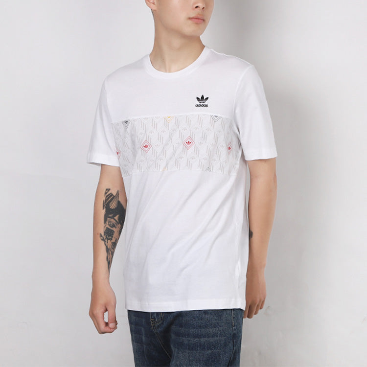 adidas originals Monogram Printing Logo Short Sleeve White GD5847