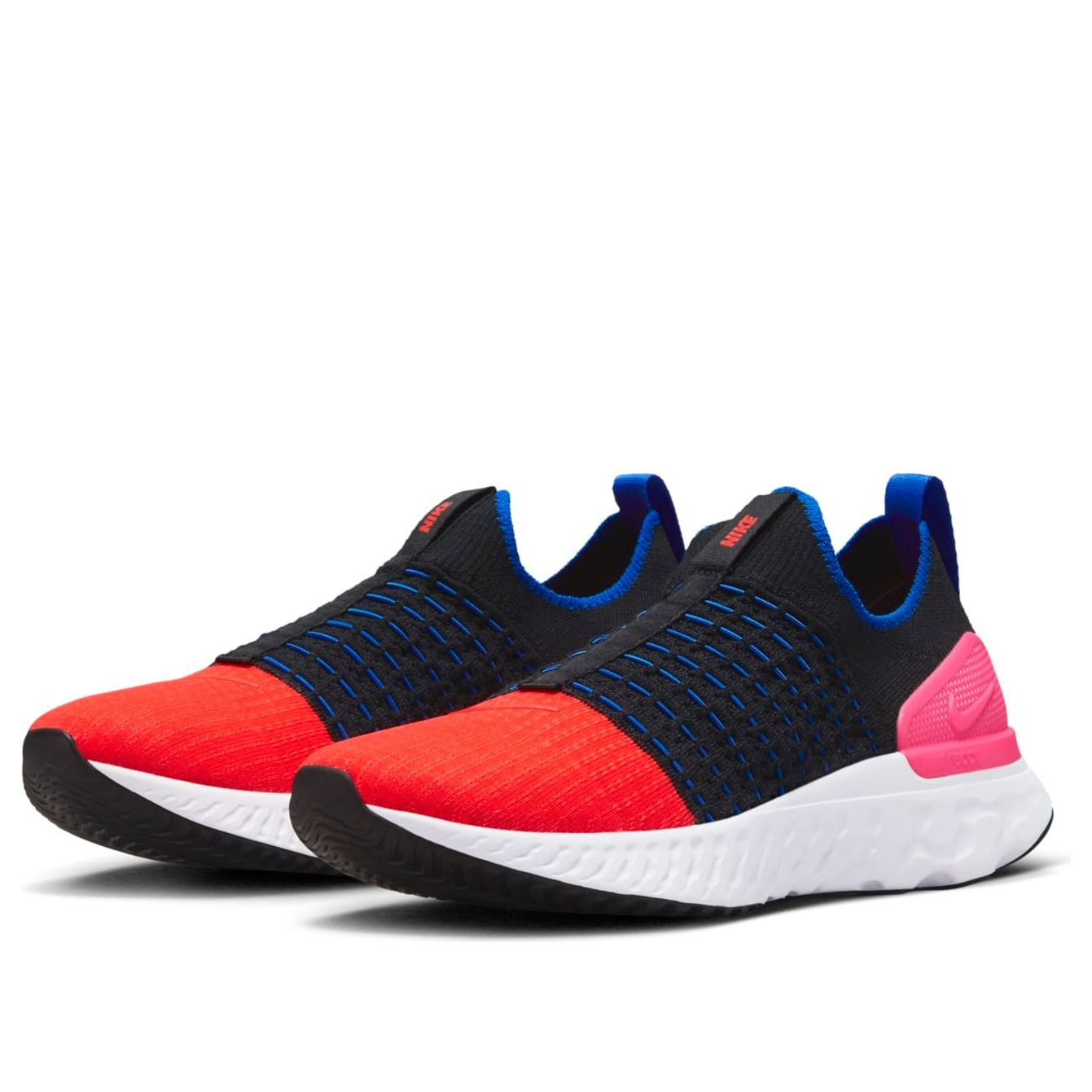 (WMNS) Nike React Phantom Run Flyknit 2 'Black Bright Crimson' DX2354-001